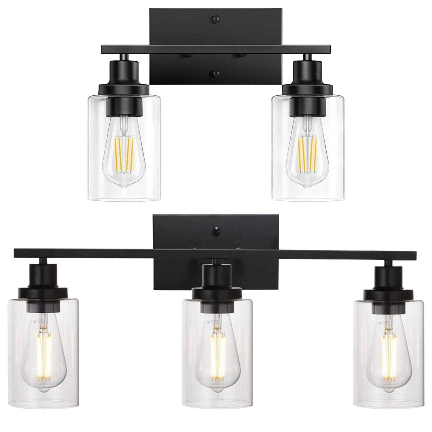 Light Wall Scone Lighting with Clear Glass Indoor Lighting - DailySale