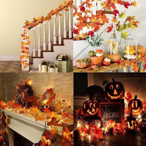 Lighted Fall Garland 40 LED String Light Furniture & Decor - DailySale