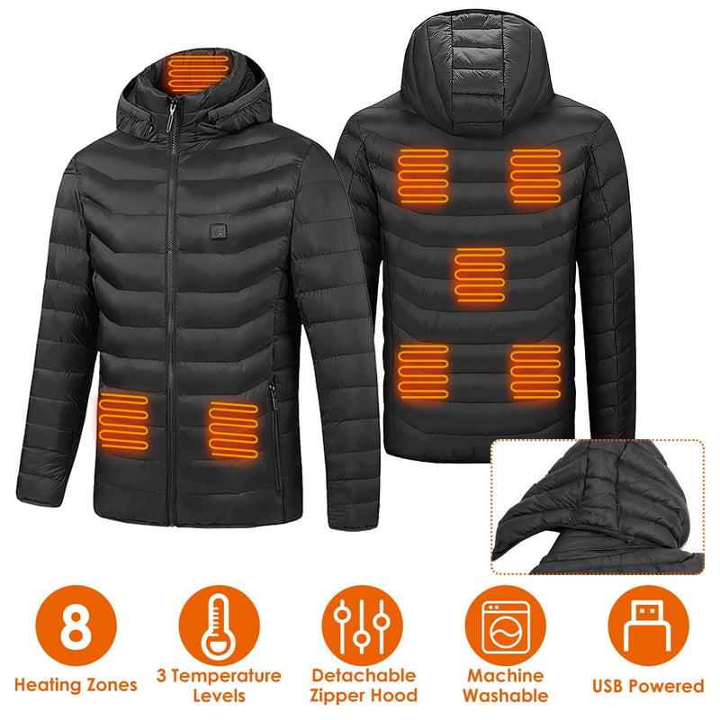 Portwest Ultrasonic Heated Tunnel Jacket - Black | The PPE Online Shop