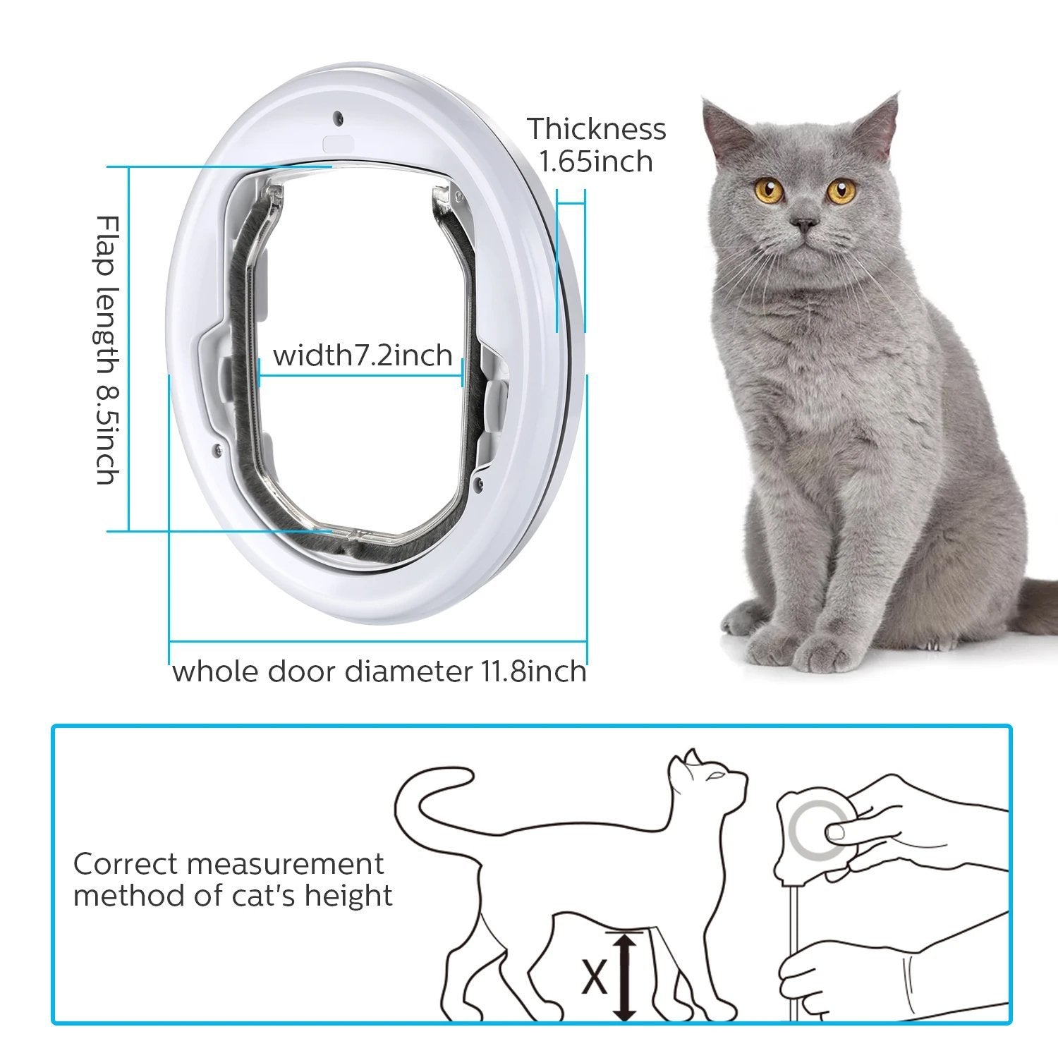 Lightweight Flap Pet Door Cats Small Dogs Anti-Insects Quiet Magnet Locking Gate Pet Supplies - DailySale