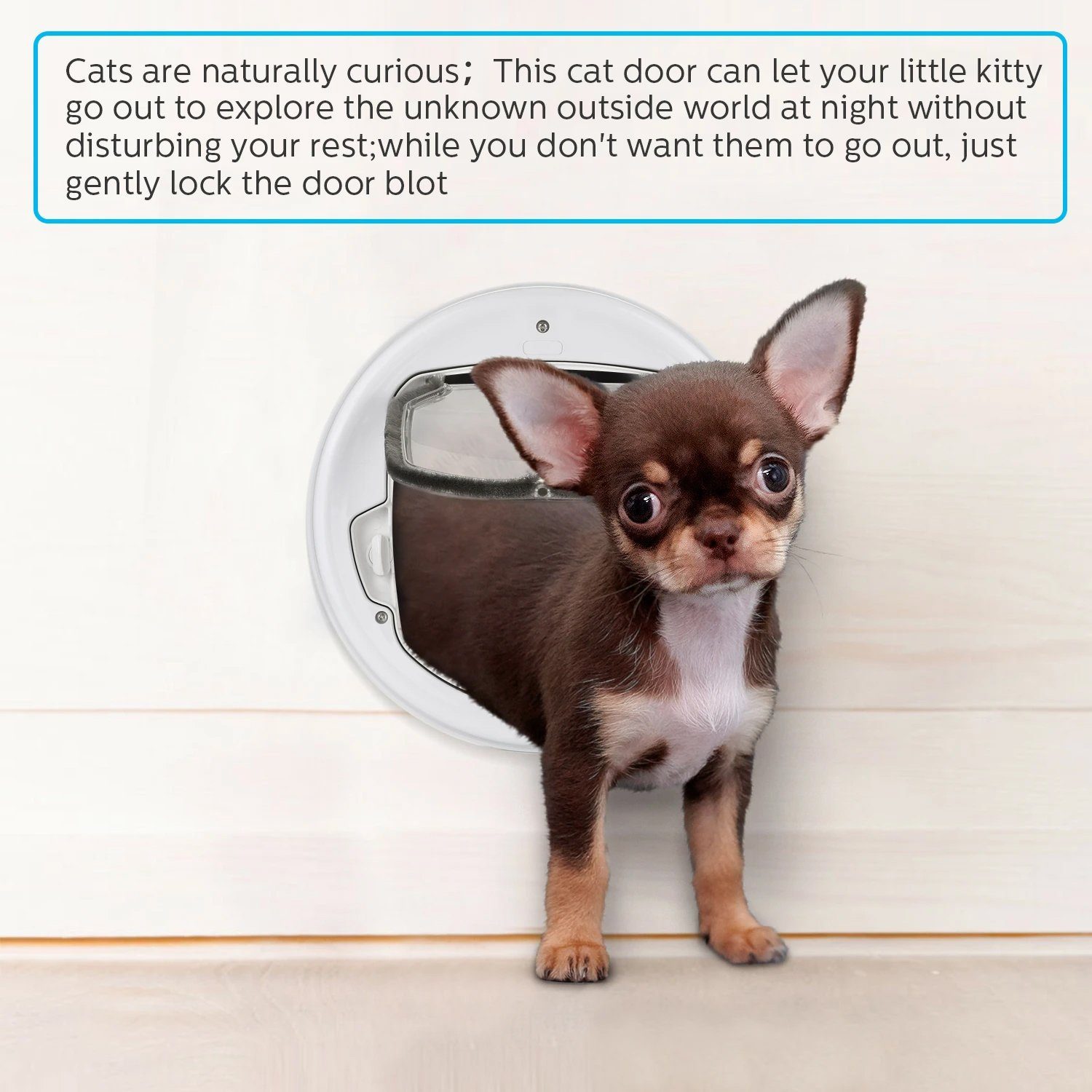 Lightweight Flap Pet Door Cats Small Dogs Anti-Insects Quiet Magnet Locking Gate Pet Supplies - DailySale