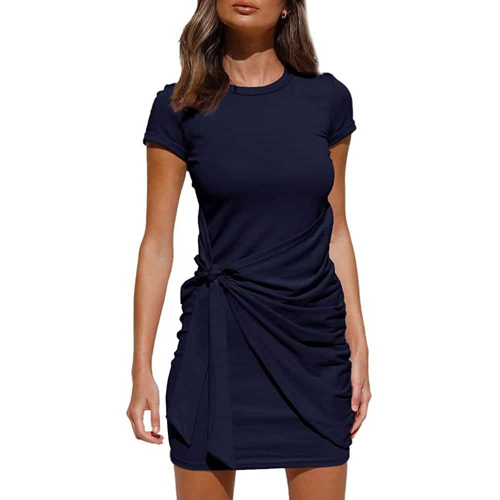 LILLUSORY Women's Summer T Shirt Dress Coffee / XL LILLUSORY Women's Summer T Shirt Dress Coffee / XL