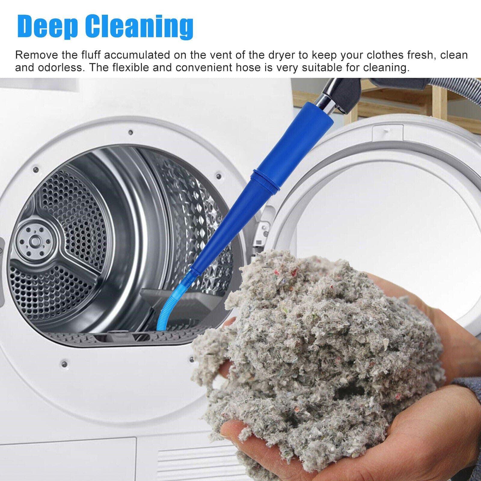 Lint Remover Brush Dryer Vent Trap Cleaner Kits Cleaning Refrigerator Pipe Hose Home Improvement - DailySale