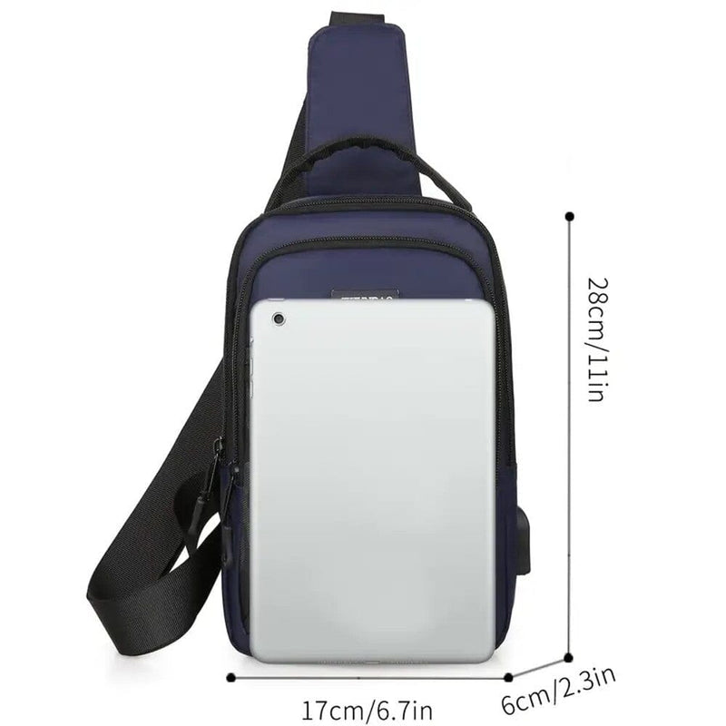 Lior Sling Bag Crossbody Shoulder Backpack with USB Charging Port - Men &  Woman Travel-Friendly - Multipurpose Daypack with USB - for Travel, Hiking