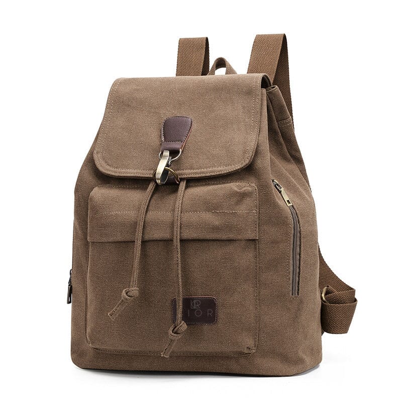 Lior Unisex Canvas Backpacks Bags & Travel Brown - DailySale