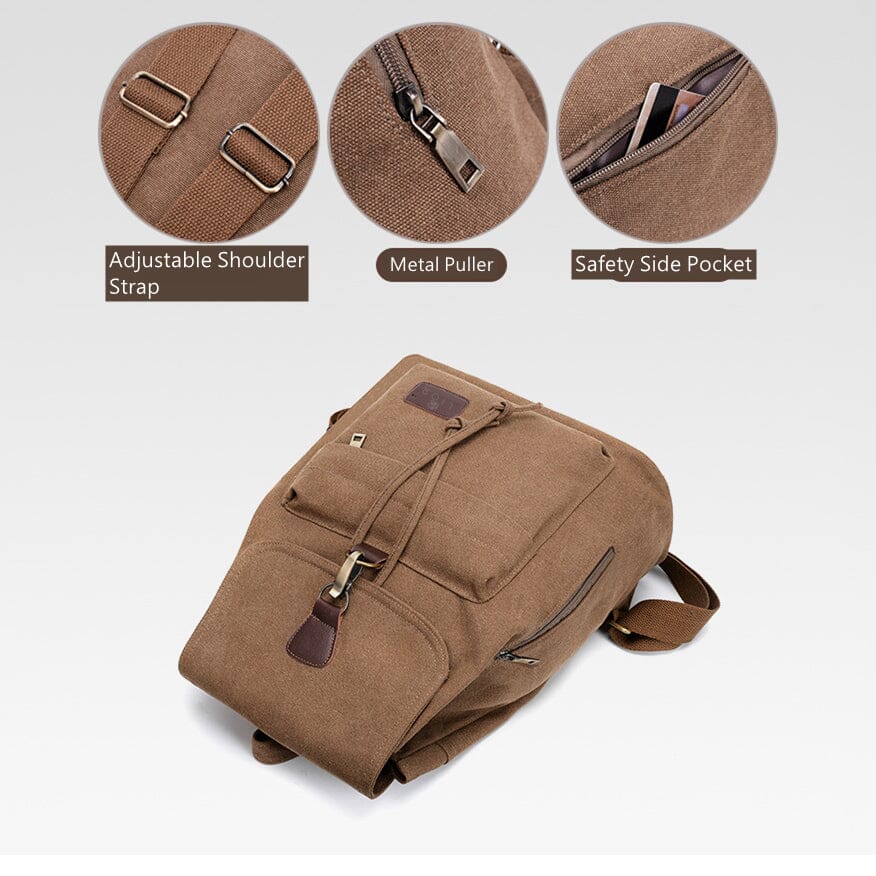 Lior Unisex Canvas Backpacks Bags & Travel - DailySale