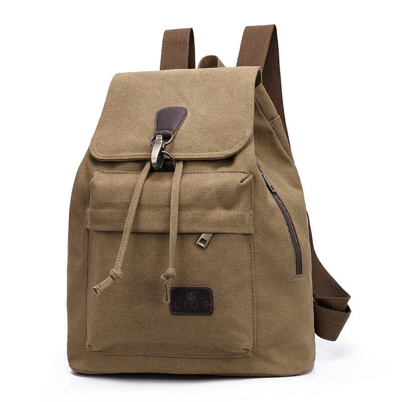 Lior Unisex Canvas Backpacks Bags & Travel Khaki - DailySale