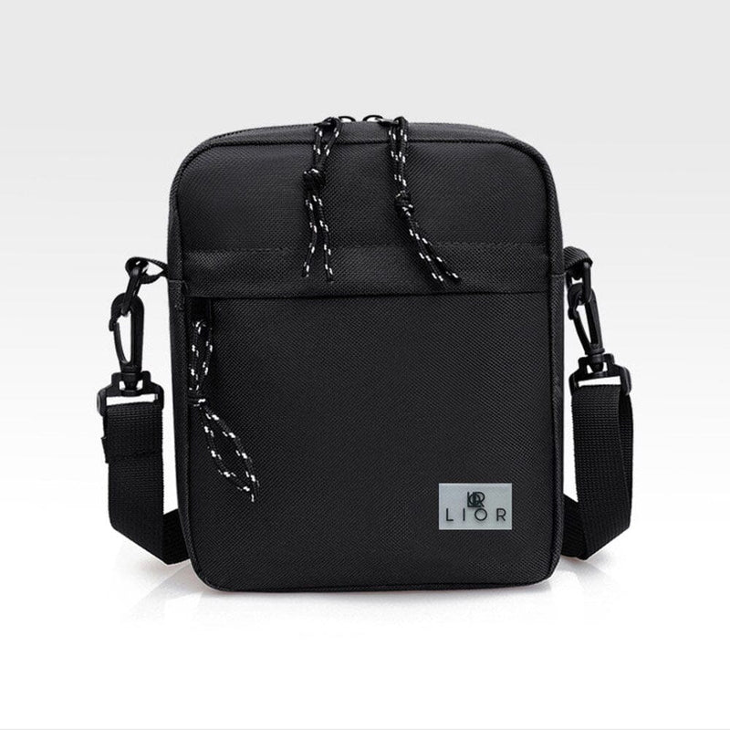 Lior Unisex Canvas Shoulder Crossbody Bag Bags & Travel Black - DailySale