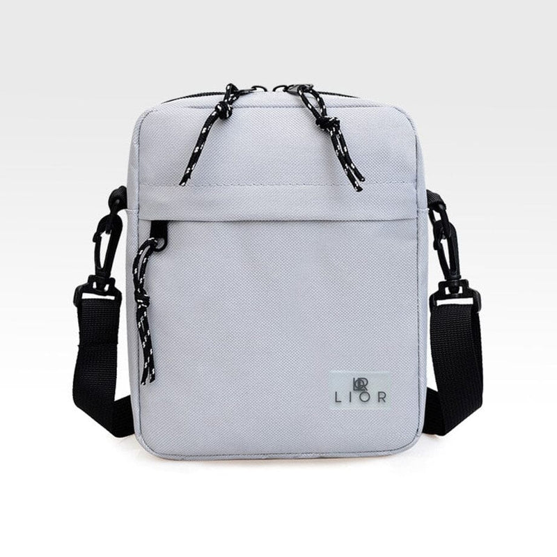Lior Unisex Canvas Shoulder Crossbody Bag Bags & Travel White - DailySale