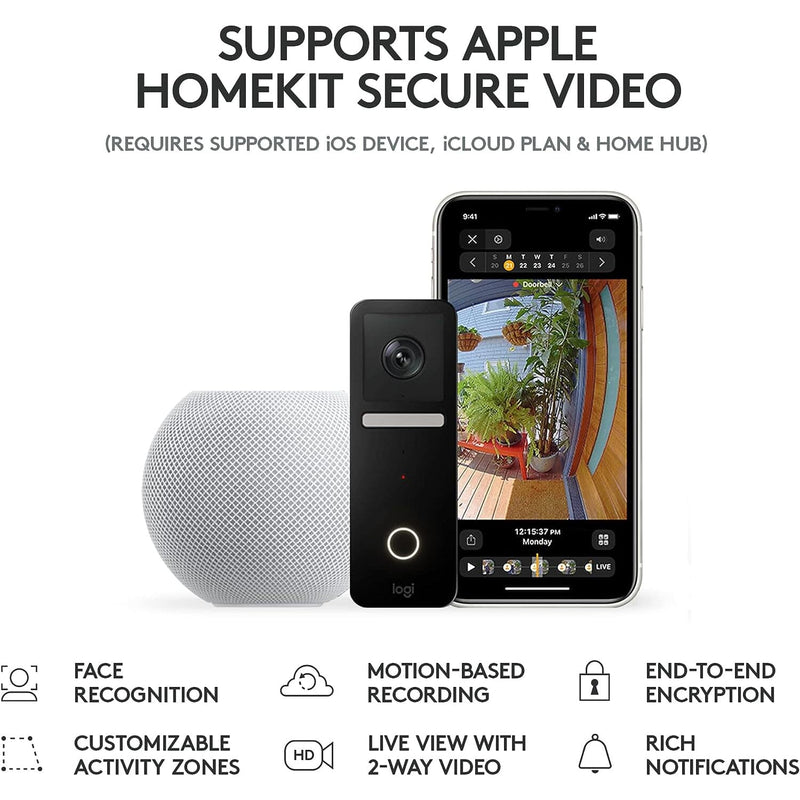 Logitech Circle View Apple HomeKit Smart Home & Security - DailySale