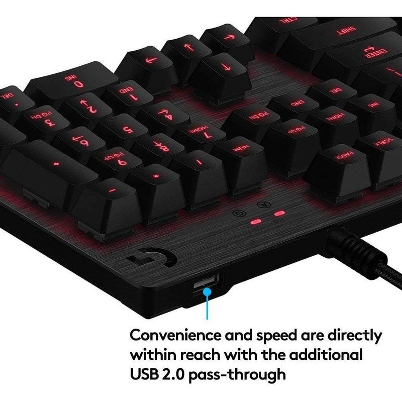 Logitech G413 Backlit Mechanical Gaming Keyboard USB Passthrough Carbon Computer Accessories - DailySale