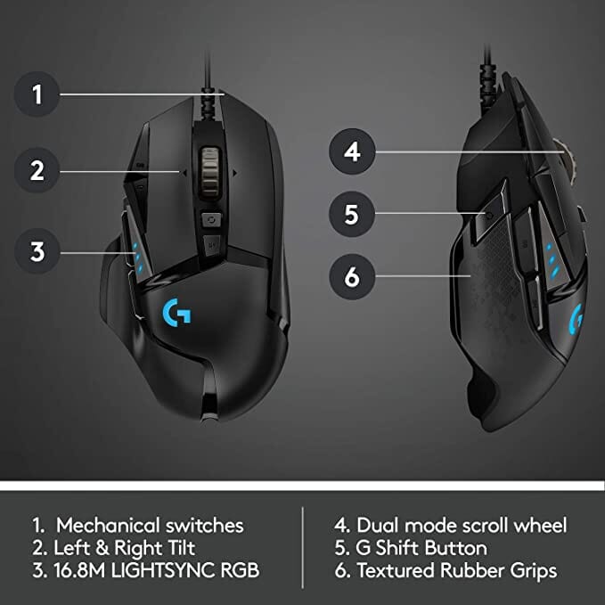 Logitech G502 Gaming Mouse (Refurbished) Computer Accessories - DailySale