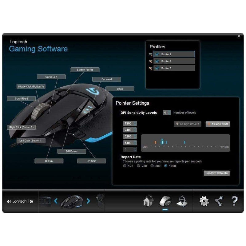 Logitech G502 Proteus Core Tunable Gaming Mouse Computer Accessories - DailySale
