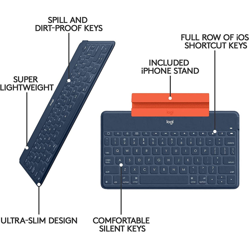 Logitech Keys-to-Go Super-Slim and Super-Light Bluetooth Keyboard Computer Accessories - DailySale