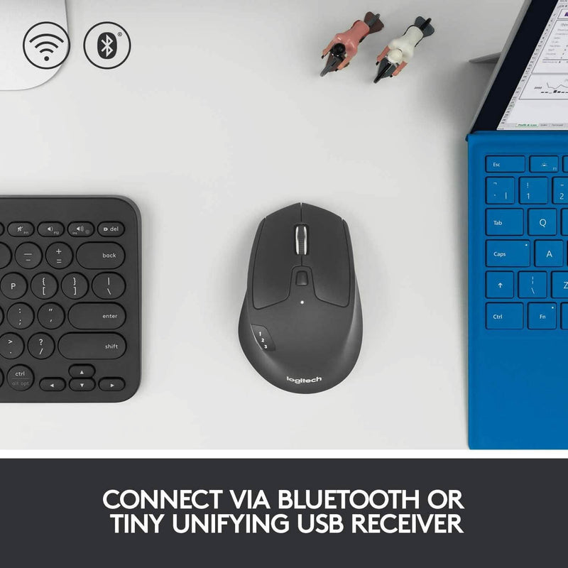 Logitech M720 Wireless Triathlon Mouse with USB Unifying Receiver (Refurbished) Computer Accessories - DailySale