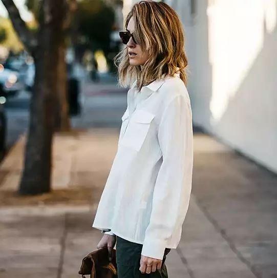 Loose Cut White Linen/Cotton Button Up Breathable Shirt - Size: XL Women's Apparel - DailySale
