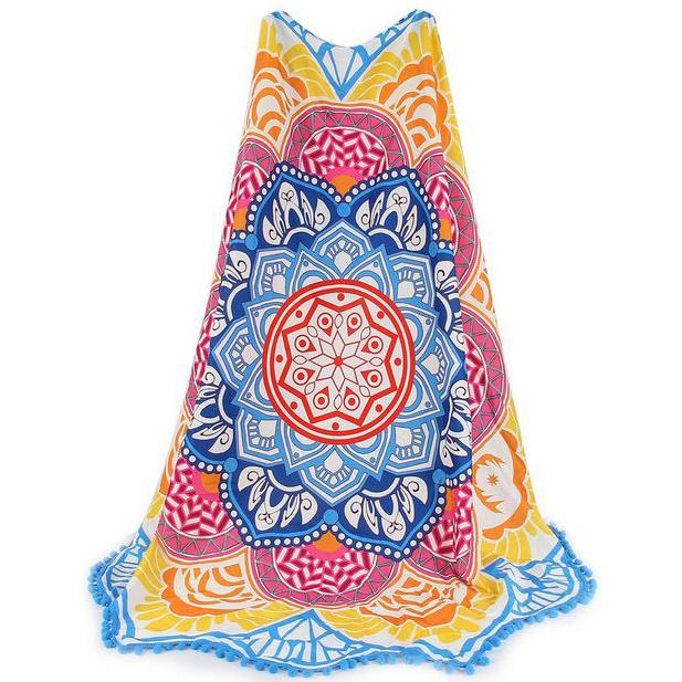 Lotus Flower Beach Throw Sports & Outdoors Blue - DailySale