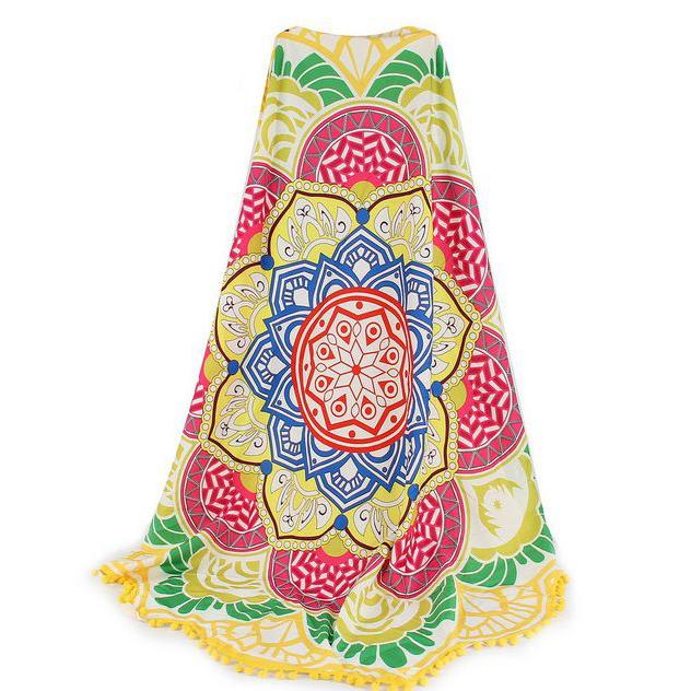 Lotus Flower Beach Throw Sports & Outdoors Yellow - DailySale