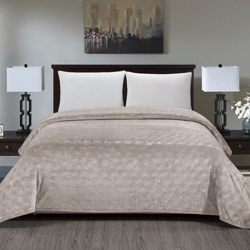 Louvre Embossed Microplush Blanket - Assorted Colors Linen & Bedding - DailySale