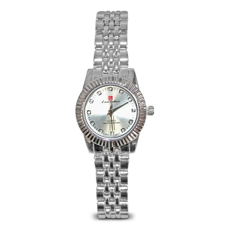 Luis Cardini Stainless Steel His & Her Couple Watch Women's Shoes & Accessories - DailySale