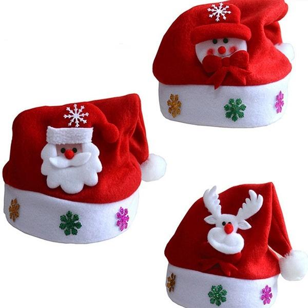 Luminous Christmas Hat Glowing Santa Claus, Snowman, Deer Christmas Hat Holiday Decor & Apparel Adult Normal - DailySale