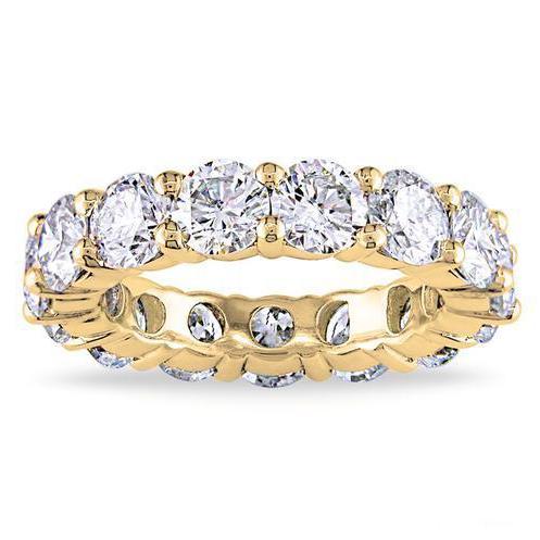 Luxury 6 CTTW Sterling Silver CZ Eternity Ring Rings Gold 5 - DailySale