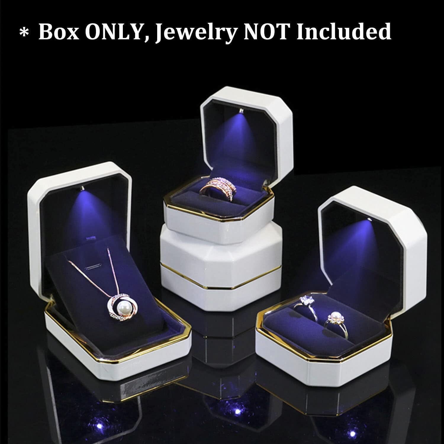 Luxury Ring Box with LED Light Closet & Storage - DailySale