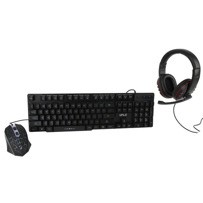 LVLup Ultimate Pro Gaming Kit - Keyboard, Headset, Mouse Gadgets & Accessories - DailySale