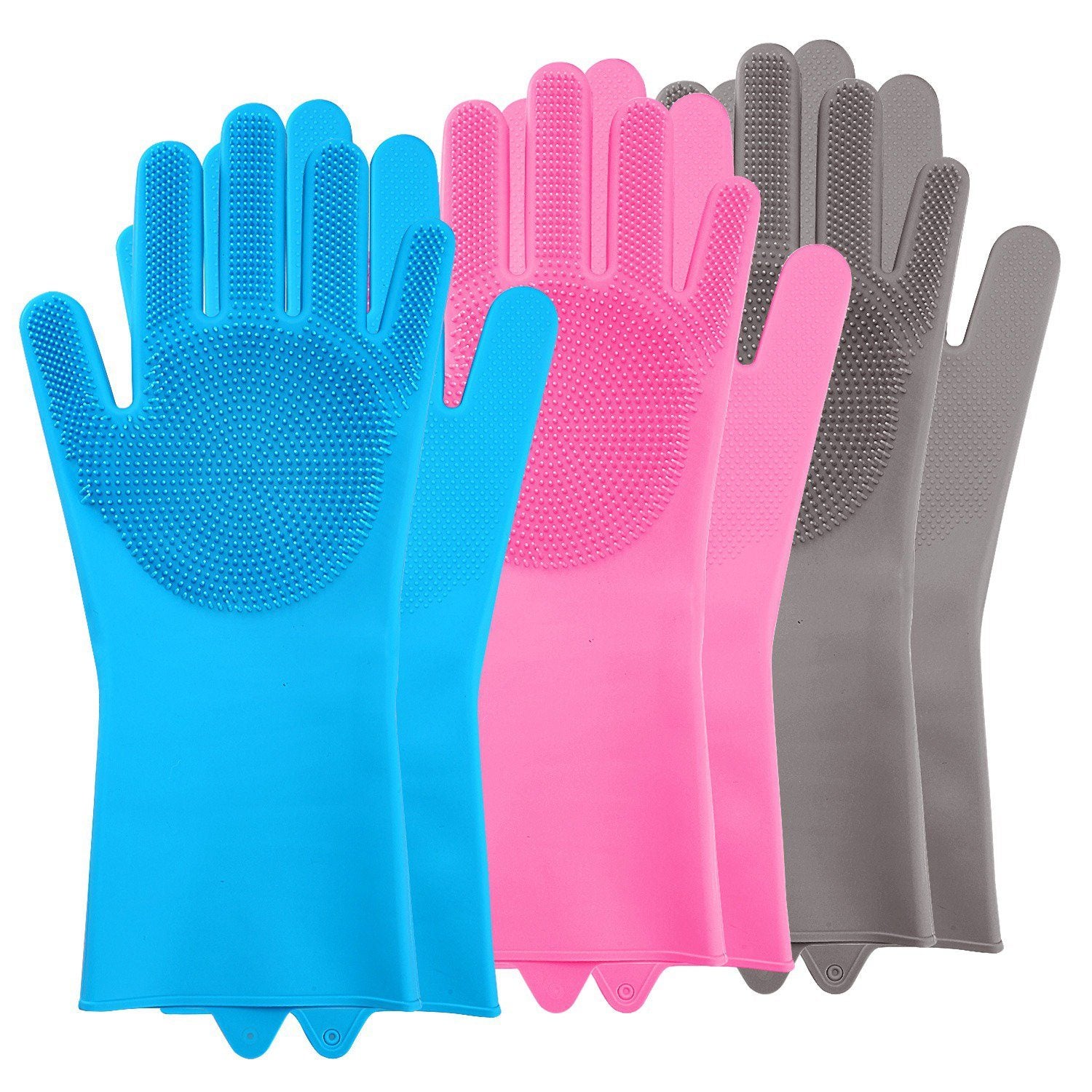 Magic Silicone Brush Dishwashing Gloves Kitchen & Dining - DailySale