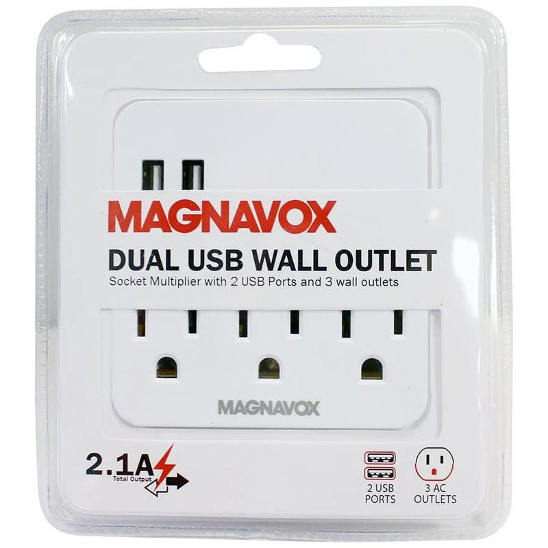 Magnavox Desk Top Multi-Functional Wall Outlet Surge Protector Charging Port Gadgets & Accessories - DailySale