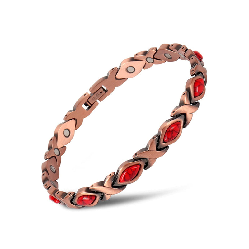 Magnetic Energy Therapy Pain Relief Copper Bracelet For Men And Women Bracelets Red - DailySale