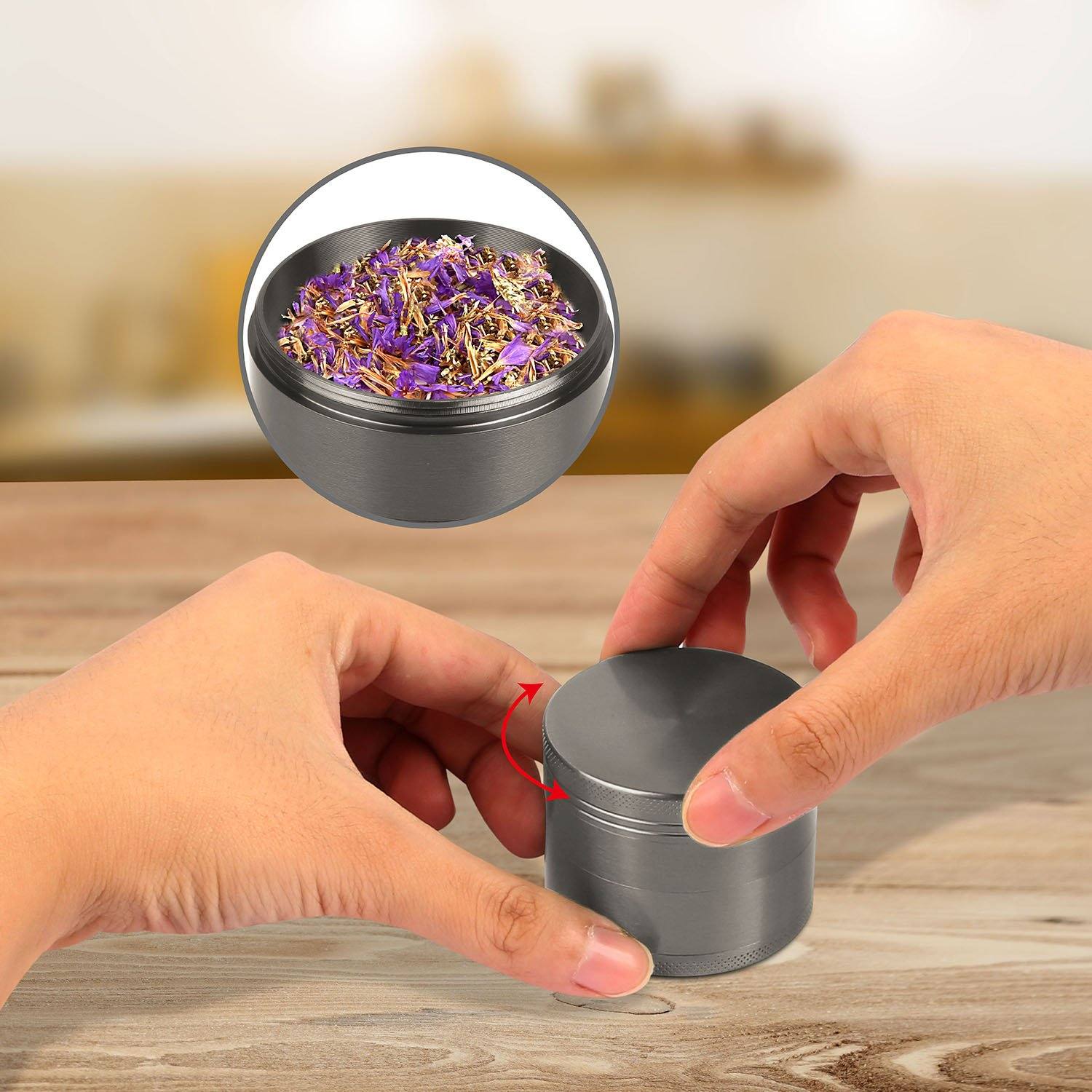 Magnetic Herb Spice Tobacco Grinder Kitchen & Dining - DailySale