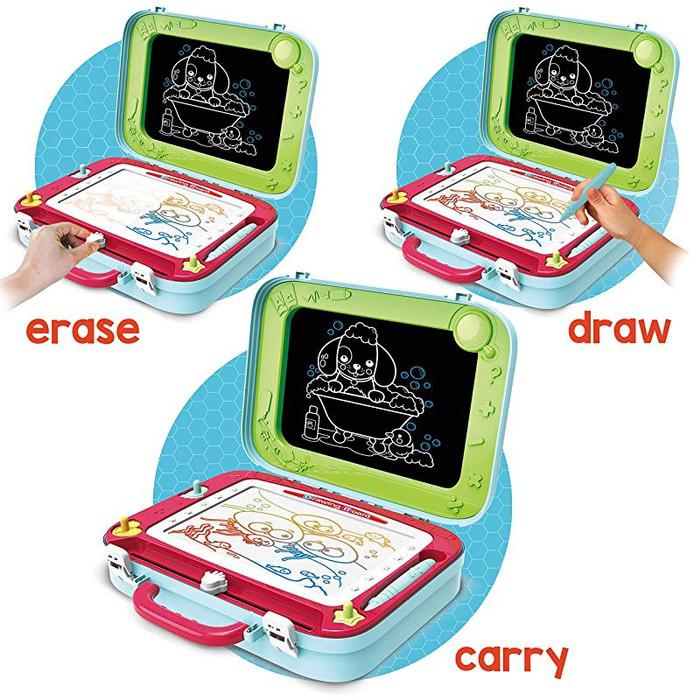 Magnetic Portable Drawing Board for Kids with Built-in Chalkboard Easel Toys & Hobbies - DailySale