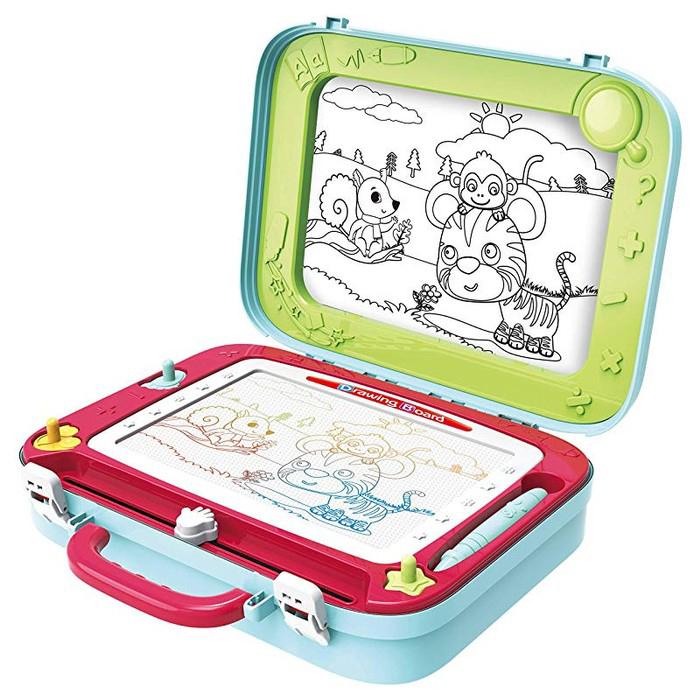 Magnetic Portable Drawing Board for Kids with Built-in Chalkboard Easel Toys & Hobbies - DailySale