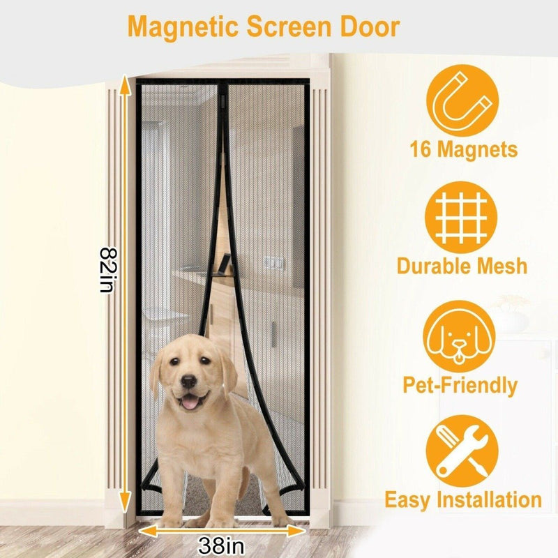 Magnetic Screen Door Hand-Free Mosquito Screen Door Net Home Essentials - DailySale