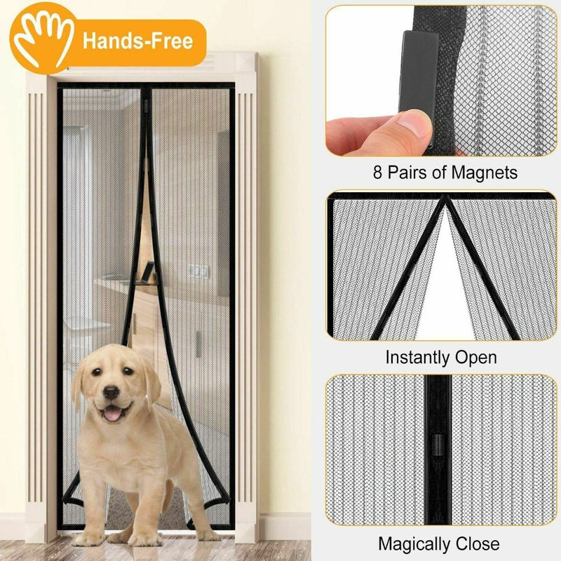 Magnetic Screen Door Hand-Free Mosquito Screen Door Net Home Essentials - DailySale