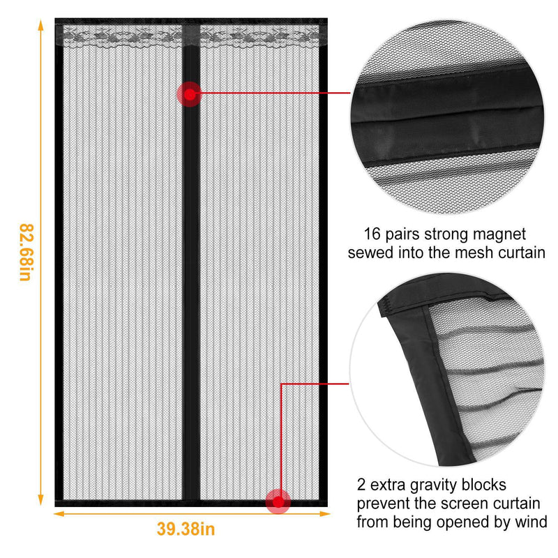 Magnetic Screen Door Hands-free Fly Mesh Door Curtain Pest Control - DailySale