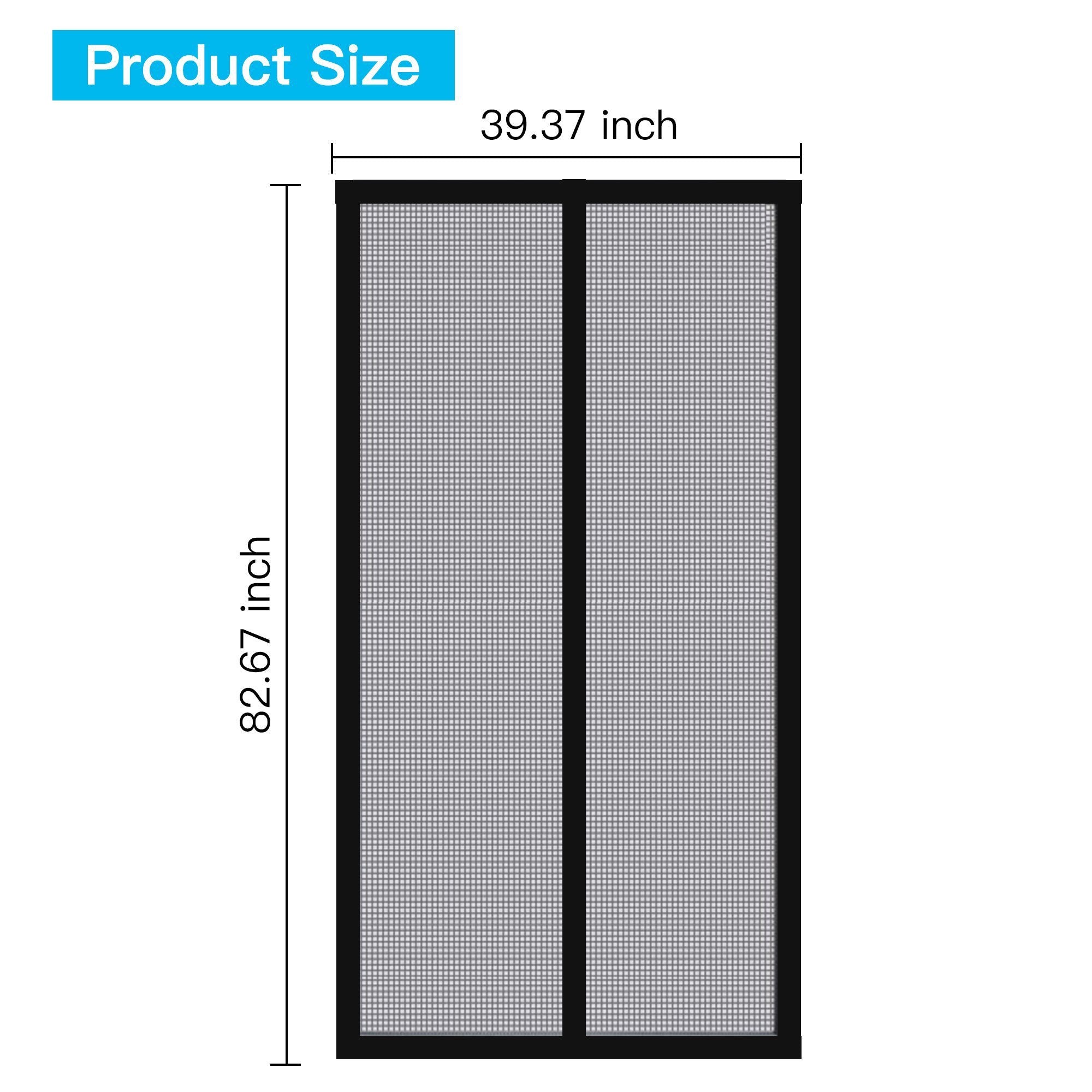 Magnetic Screen Door With Durable Fiberglass Mosquito Mesh Curtain Garden & Patio - DailySale