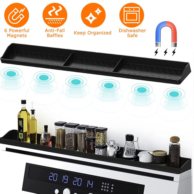 Magnetic Stove Top Shelf Silicone Non-Slip Organizer Kitchen Storage - DailySale
