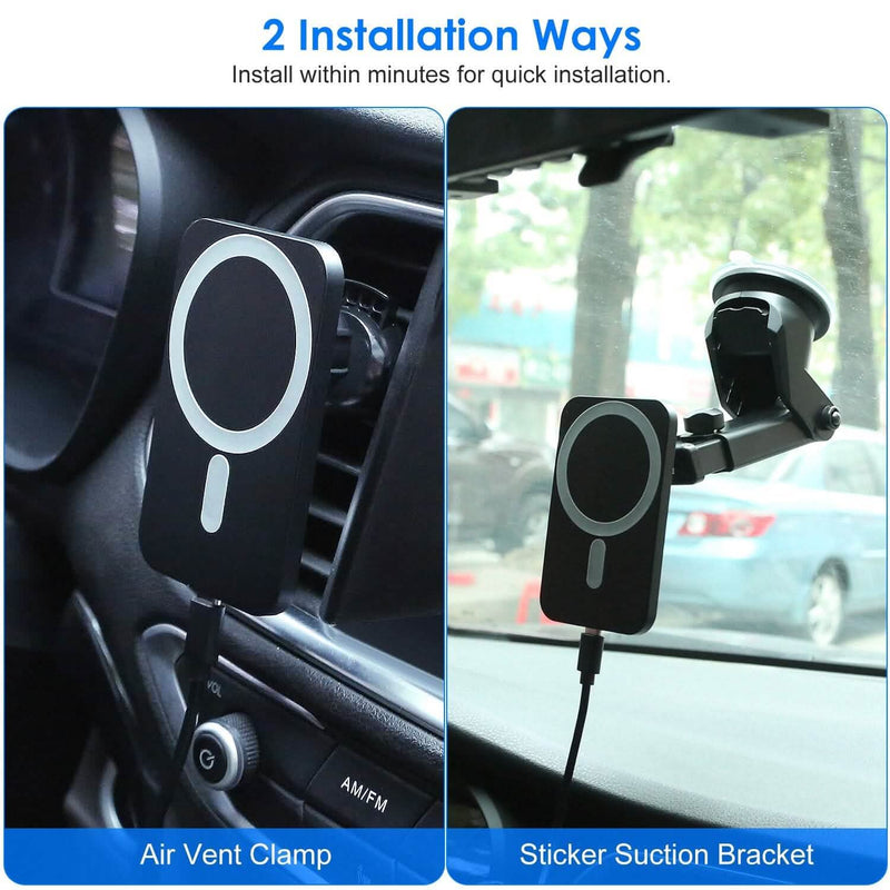 Magnetic Wireless Charger MagSafe Car Phone Mount Air Vent Holder Automotive - DailySale