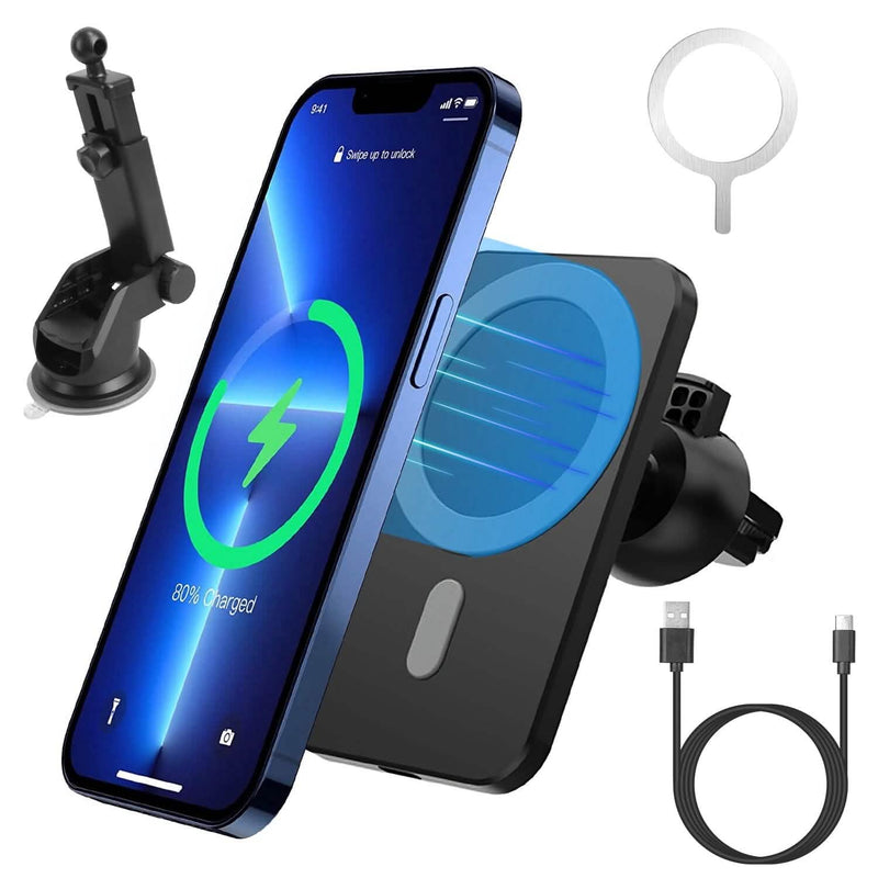 Magnetic Wireless Charger MagSafe Car Phone Mount Air Vent Holder Automotive - DailySale