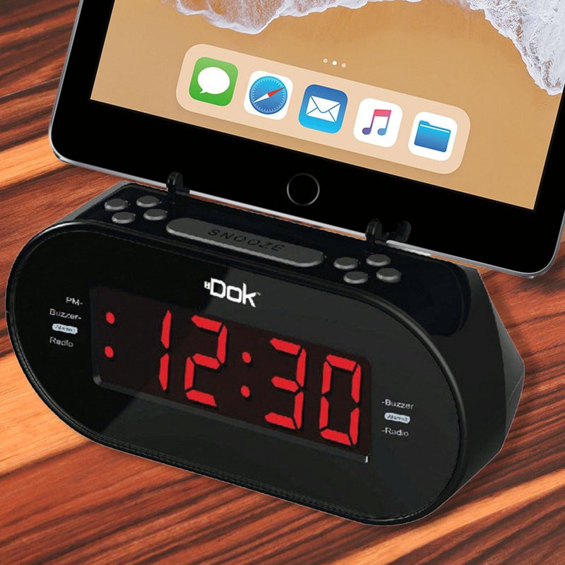Easy Dok Alarm Clock with Universal Smart Phone Cradle - DailySale, Inc