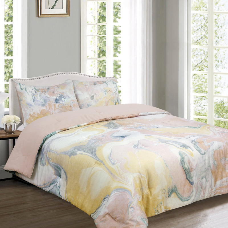 Marble Reversible Comforter Set Bedding Full/Queen - DailySale