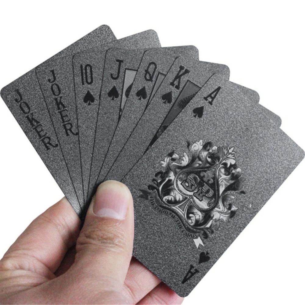 Matte Waterproof Playing Cards Toys & Hobbies Black 1-Pack - DailySale