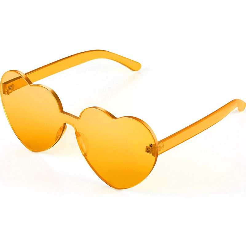 Yellow Maxdot Heart Shape Party Sunglasses, at Dailysale