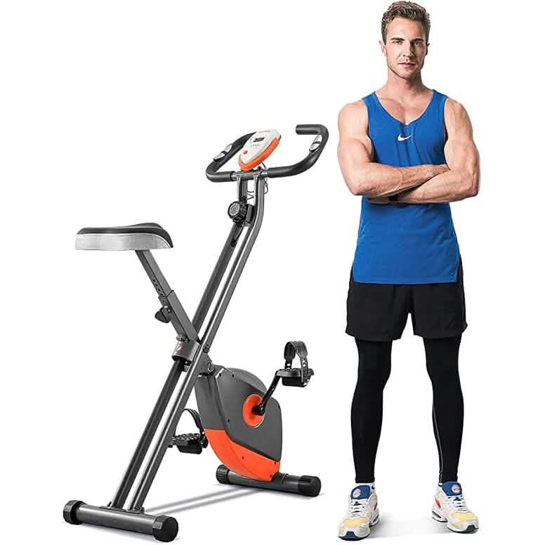 Maxkare MK-4012 Exercise Bike with Arm Resistance Bands Fitness - DailySale