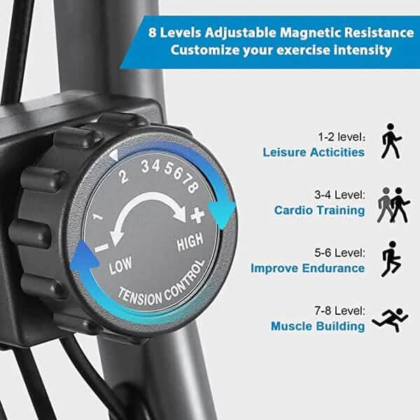 Maxkare MK-4012 Exercise Bike with Arm Resistance Bands Fitness - DailySale
