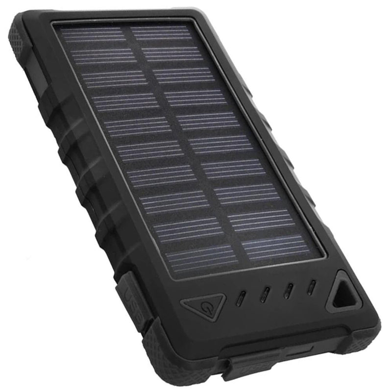 Maze Exclusive 8,000mAh High-Speed 2-Port Solar Power Bank Phones & Accessories Black - DailySale