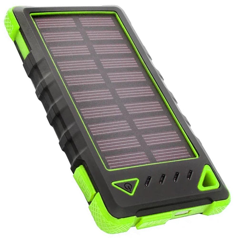 Maze Exclusive 8,000mAh High-Speed 2-Port Solar Power Bank Phones & Accessories Green - DailySale
