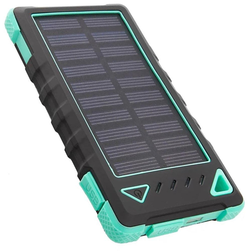 Maze Exclusive 8,000mAh High-Speed 2-Port Solar Power Bank Phones & Accessories Turquoise - DailySale